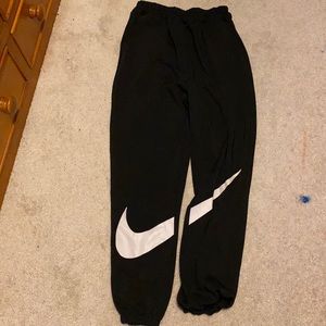 Black joggers sport material spandex